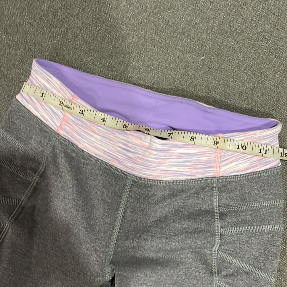 COPY - Ivivva Gray Crops size 12 with pink and purple waistband - Picture 11 of 13